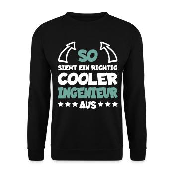 Vraiment cool ingénieur drôle dicton cadeau - Sweat-shirt Unisexe - noir - Devant - Alina (178cm) & Michal (187cm)
