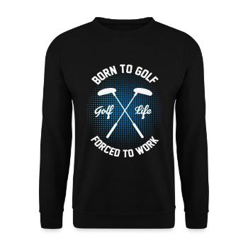 Klasse Golf Spieler Freizeit Golfschläger Design - Unisex Pullover - Schwarz - Vorne - Alina (178cm) & Michal (187cm)