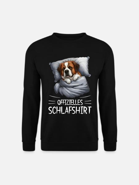 Offizielles Schlafshirt Bernhardiner Hund - Unisex Pullover - Schwarz