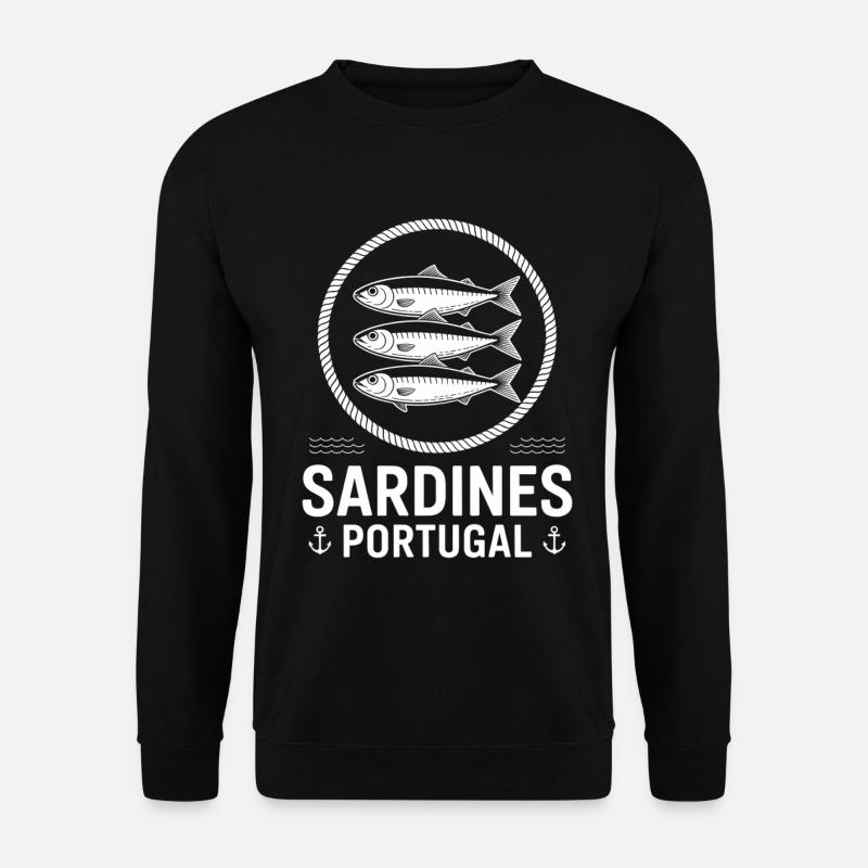 Sardines Portugal Nautical Circle - Unisex Sweatshirt - black