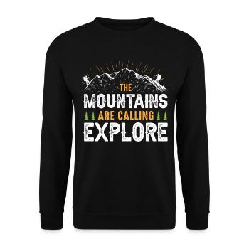 Wander - Unisex Sweatshirt - black - Front - Alina (178cm) & Michal (187cm)