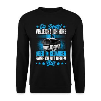 Busfahrer - Unisex Pullover - Schwarz - Vorne - Alina (178cm) & Michal (187cm)