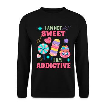 Candy Lover Gift - Unisex Sweatshirt - black - Front - Alina (178cm) & Michal (187cm)