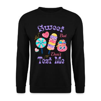 Funny candy gift idea for snack fans - Unisex Sweatshirt - black - Front - Alina (178cm) & Michal (187cm)