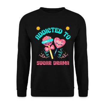 Candy Lover Fashion Sugar Junkie Vibes - Unisex Sweatshirt - black - Front - Alina (178cm) & Michal (187cm)