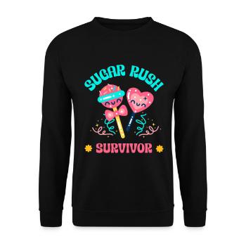 Candy Lover Gift - Unisex Sweatshirt - black - Front - Alina (178cm) & Michal (187cm)