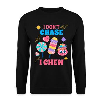 Candy Squad Süßigkeiten Crew Gift - Unisex Sweatshirt - black - Front - Alina (178cm) & Michal (187cm)