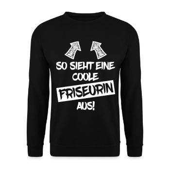 Coiffeur cool drôle dicton cadeau - Sweat-shirt Unisexe - noir - Devant - Alina (178cm) & Michal (187cm)
