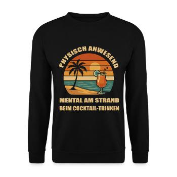 Urlaubsreif - Unisex Pullover - Schwarz - Vorne - Alina (178cm) & Michal (187cm)