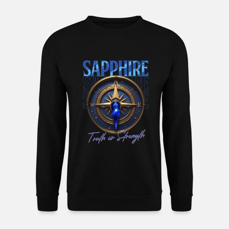 Geburtsstein September Saphir - Unisex Pullover - Schwarz
