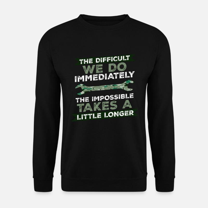 Militär Mechaniker - Unisex Pullover - Schwarz