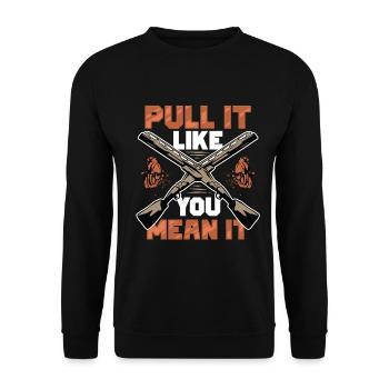 Tir au pigeon d’argile Tir sur cible - Sweat-shirt Unisexe - noir - Devant - Alina (178cm) & Michal (187cm)