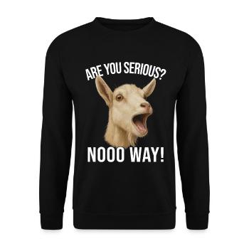 Goat Goat Breeding Goat Saying Goat Keeping Goats - Unisex Sweatshirt - black - Front - Alina (178cm) & Michal (187cm)