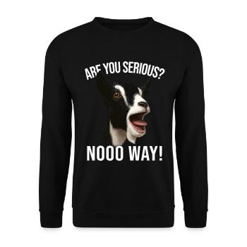 Goat Goat Farming Goat Farmer Goats Gift - Unisex Sweatshirt - black - Front - Alina (178cm) & Michal (187cm)