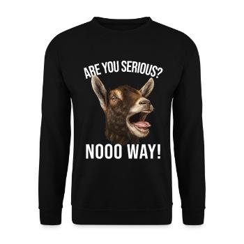 Goat Goat Breeding Goat Farmer Brown Goat Goat Goat - Unisex Sweatshirt - black - Front - Alina (178cm) & Michal (187cm)