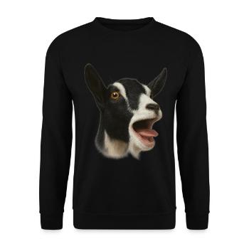 Goat Goat Breeding Goat Farmer Black Goat - Unisex Sweatshirt - black - Front - Alina (178cm) & Michal (187cm)