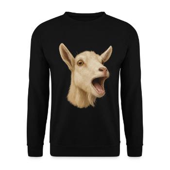 Goat Goat Farming Goat Farmer Goat Head Goats - Unisex Sweatshirt - black - Front - Alina (178cm) & Michal (187cm)
