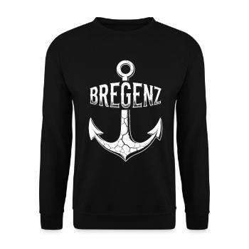 Ancre Bregenz, lac de Constance, Autriche - Sweat-shirt Unisexe - noir - Devant - Alina (178cm) & Michal (187cm)