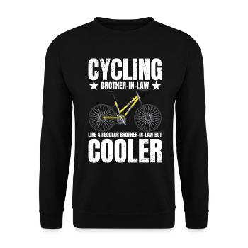 Cycling Brother-in-law Bike Rider Cyclist Brother - Unisex Pullover - Schwarz - Vorne - Alina (178cm) & Michal (187cm)