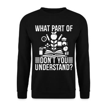 quelle partie de ne comprenez-vous pas - Sweat-shirt Unisexe - noir - Devant - Alina (178cm) & Michal (187cm)