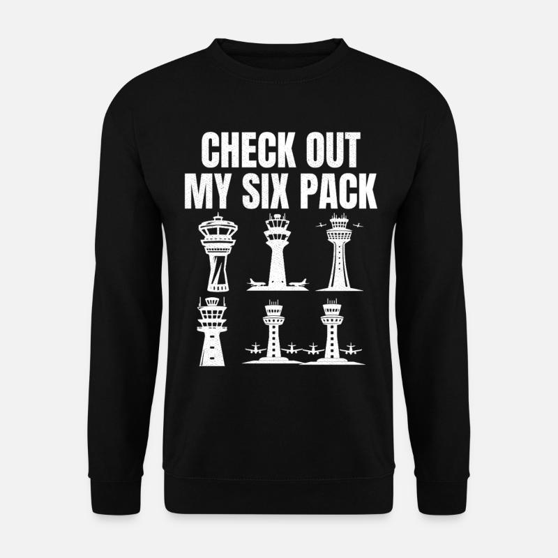 Check out my six pack - Unisex Pullover - Schwarz