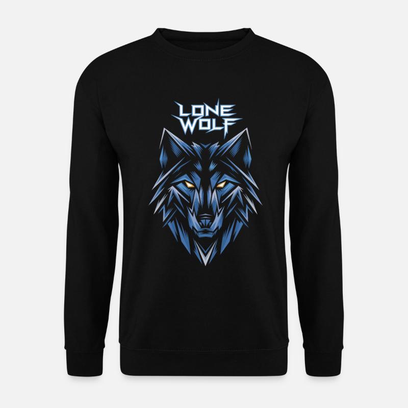 Lone Wolf Eisgeometrie Logo - Unisex Pullover - Schwarz