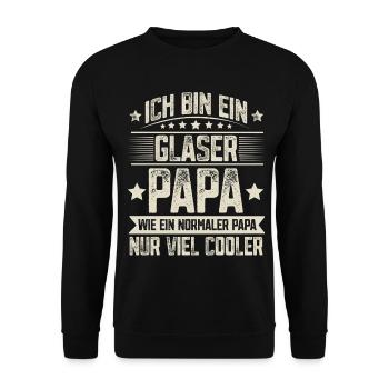 Papa vitrier - Sweat-shirt Unisexe - noir - Devant - Alina (178cm) & Michal (187cm)