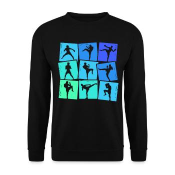 Kickboxen Kickboxer Muay Thai Jungen Kinder - Unisex Pullover - Schwarz - Vorne - Alina (178cm) & Michal (187cm)