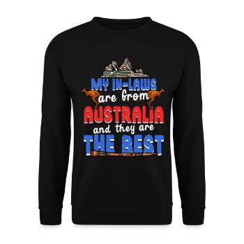 Australische Schwiegermutter - Unisex Pullover - Schwarz - Vorne - Alina (178cm) & Michal (187cm)