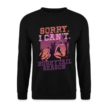 Squirrel Hunter Tree Rat Bushy Tail Season - Unisex Sweatshirt - black - Front - Alina (178cm) & Michal (187cm)