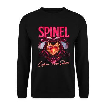 Birthstone August Spinel - Unisex Sweatshirt - black - Front - Alina (178cm) & Michal (187cm)