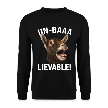 Goat Goat Breeding Goat Farmer Goat Saying Goats - Unisex Sweatshirt - black - Front - Alina (178cm) & Michal (187cm)