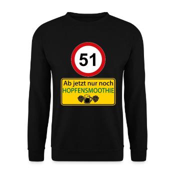 51 Désormais, uniquement le smoothie au houblon - Sweat-shirt Unisexe - noir - Devant - Alina (178cm) & Michal (187cm)