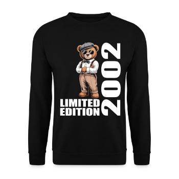 2002 Limited Edition Bär Geburtstag 2002 - Unisex Pullover - Schwarz - Vorne - Alina (178cm) & Michal (187cm)