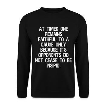 Parfois, on reste fidèle à une seule cause - Sweat-shirt Unisexe - noir - Devant - Alina (178cm) & Michal (187cm)