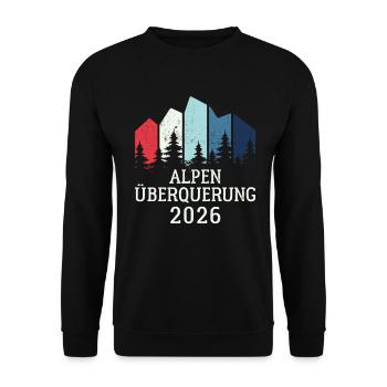 Crossing the Alps 2026 - Hiking - Unisex Sweatshirt - black - Front - Alina (178cm) & Michal (187cm)