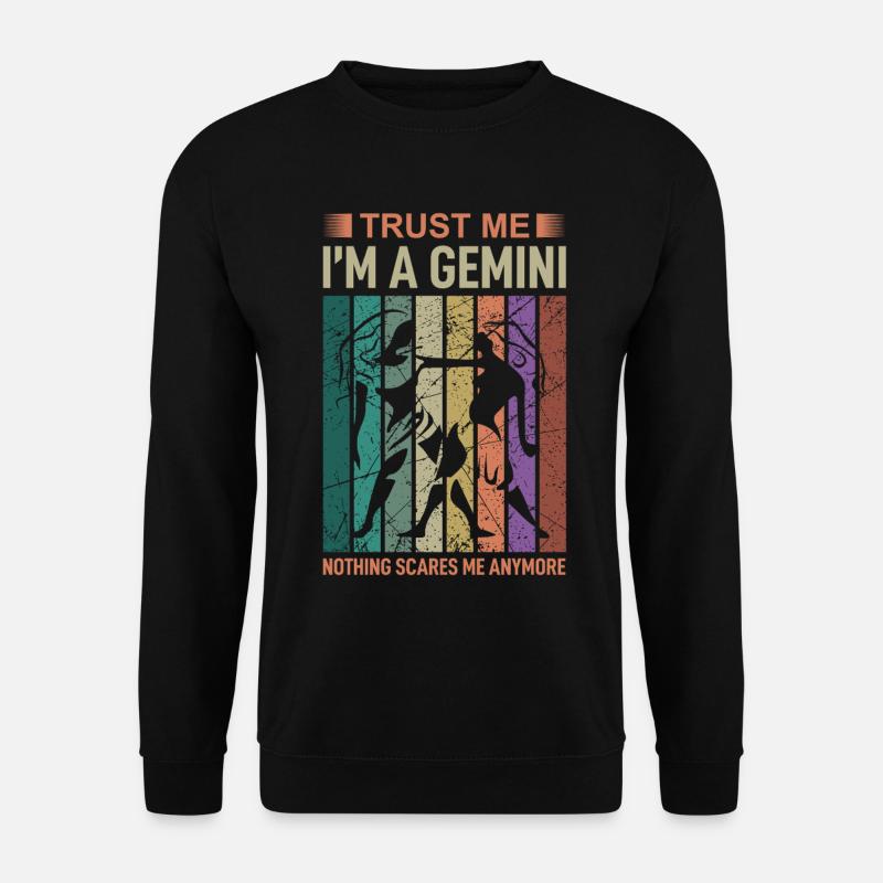 Sternzeichen Zwilling - Unisex Pullover - Schwarz