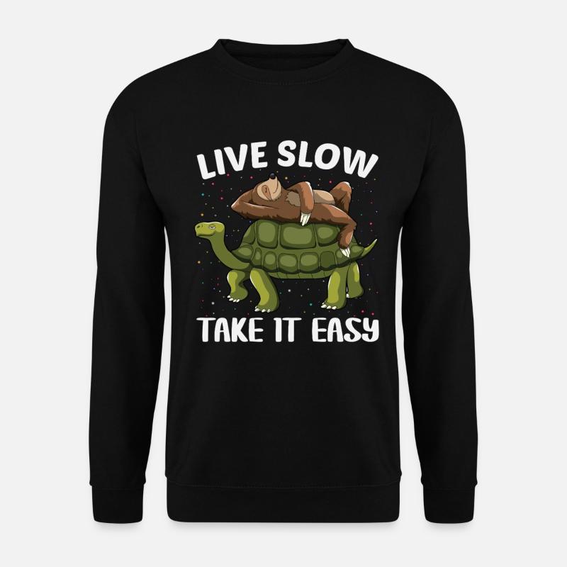 Turtle Sloth - Unisex Sweatshirt - black