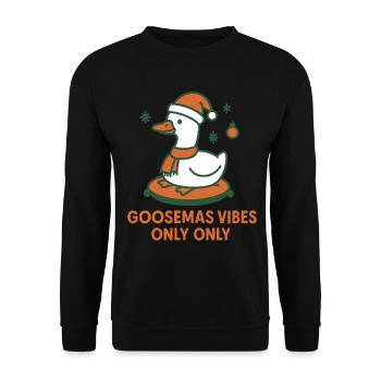 Oie Noël Goosemas Vibes Seulement Drôle - Sweat-shirt Unisexe - noir - Devant - Alina (178cm) & Michal (187cm)