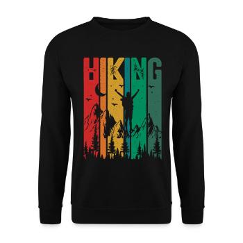Wander - Unisex Sweatshirt - black - Front - Alina (178cm) & Michal (187cm)