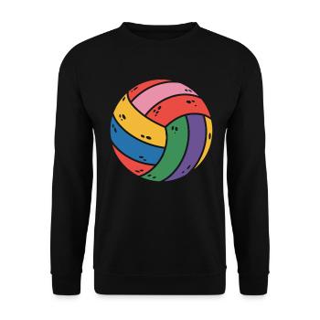 Colorful volleyball for sports lovers - Unisex Sweatshirt - black - Front - Alina (178cm) & Michal (187cm)