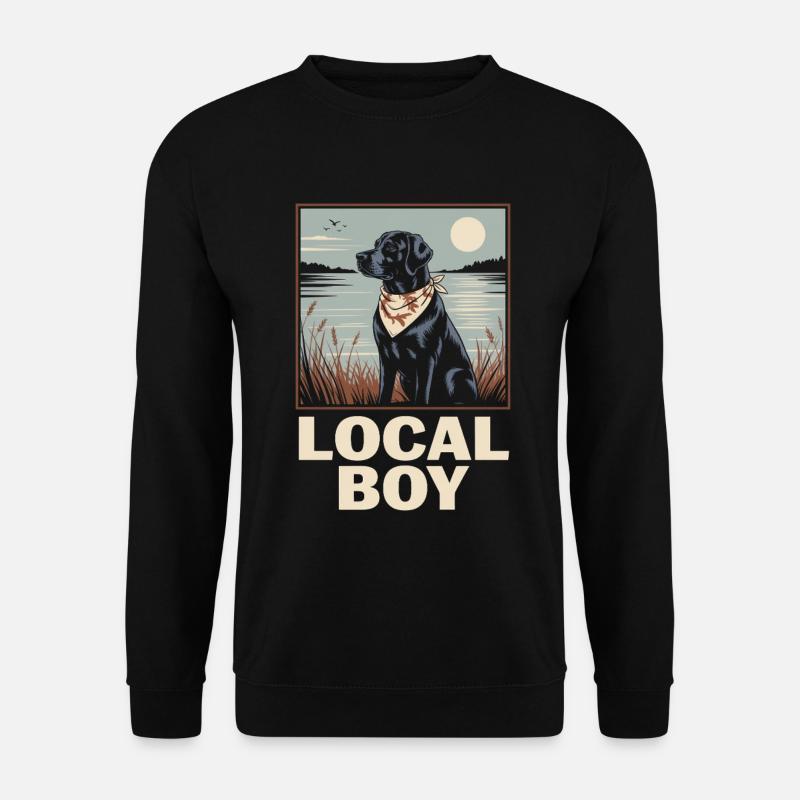 Local Boy Labrador Jagdhund Entenjagd - Unisex Pullover - Schwarz