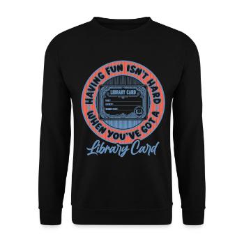Library Day Librarian Reading Librarian - Unisex Sweatshirt - black - Front - Alina (178cm) & Michal (187cm)