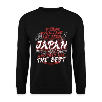Japanische Schwiegermutter Japan - Unisex Pullover - Schwarz - Vorne - Alina (178cm) & Michal (187cm)