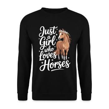 Chemise cheval mignonne pour filles et femmes - Sweat-shirt Unisexe - noir - Devant - Alina (178cm) & Michal (187cm)