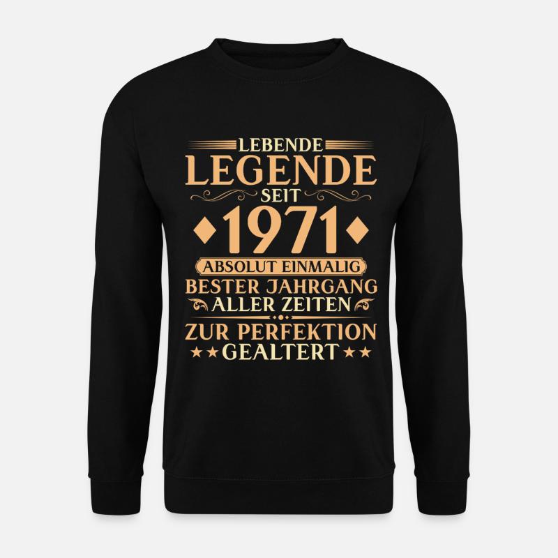 Jahrgang 1971 Geburtstag 55 Jahre Geschenk - Unisex Pullover - Schwarz