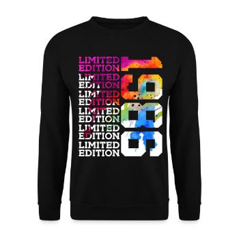 LIMITED EDITION 1986 40 YEARS 40TH BIRTHDAY - Unisex Sweatshirt - black - Front - Alina (178cm) & Michal (187cm)