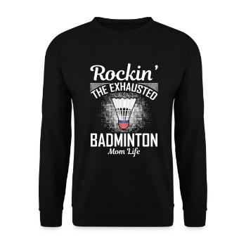 Badminton Mama - Unisex Pullover - Schwarz - Vorne - Alina (178cm) & Michal (187cm)