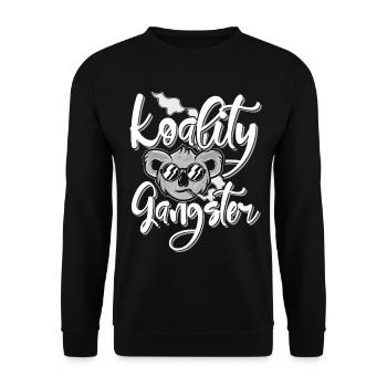 Koality Gangster - Unisex Sweatshirt - black - Front - Alina (178cm) & Michal (187cm)