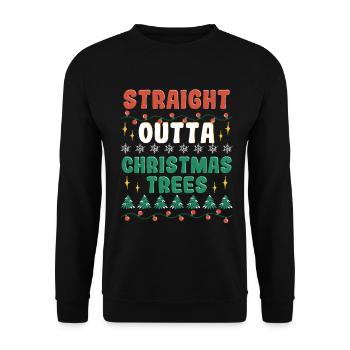Weihnachtsbaum Züchter - Unisex Pullover - Schwarz - Vorne - Alina (178cm) & Michal (187cm)